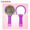 Abundant Hair & Antistatic Detangling Comb Eyecandy Rainbow Wave Curly Plastic Hair Brush