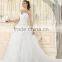 VIL-02 Sheer Sweetheart Lace Appliques Off the Shoulder Tiered Ruffles Ball Gown Wedding Dresses