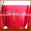 030203 Short Design Embroidered Words Personalized Silk Satin Woman Short Robe