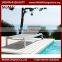 MA-2110R Modern White Aluminium Sun Lounge With Side Table