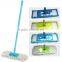 Flat microfiber mop with telescopic handle