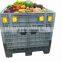 Large foldable box pallet for vegetable and fruit