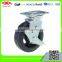 100mm-200mm heavy duty black rubber caster with cast iron center