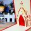 fancy pop up wedding church invitation cards