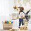 Coffee Sturdy Line Canvas Kid Toy Organizer, Toy Storage Basket/ Storage Box