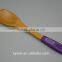 2015 Best Christmas GiftColorful Silicone Handle Bamboo Wooden Spatula and Spoon Set