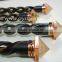 CRYSTAL QUARTZ ENGRAVED PYRAMID SPIRAL WOODEN HEALING WAND IN COPPER