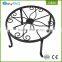 Best Selling Balcony Floor Standing Black Iron Metal Flower Pot Rack
