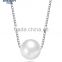 925 silver unique freshwater pearl pendant 9-10mm freshwater aaa perfect round pearl pendant