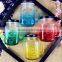 2016 Retro Glass Coloured Cocktail Drinking Handled Jam Mason Jars colorful glass mason jar