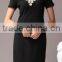 Pretty Steps 2016 latest high quality short sleeve casual dress design, female elegant garment manufacturer in China