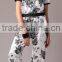 Pretty Steps 2016Women Short Sleeve Loose Jumpsuit Romper Trouser Long Pants Printed Jumpsuit For Ladies