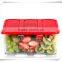 custom plastic food container, plastic container 3 compartment