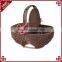 S.D Washing Plastic Rattan Fruit and Gift Basket With Single Handle
