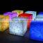 Colorful rgb LED glowing FRP led bar chair decoration modern outdoor led cube/ led cube chair/ glow cube