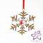 Xmas Ornament VICACCI 14K Yellow Gold Plated Metal Xmas Snowflake with Pink Crystals from Swarovski