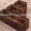 practical rectangular cedar wooden flower pots