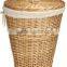 Willow Material Laundry Basket Cloth Used Laundry Cart
