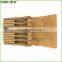 Bamboo knife holder universal knife block Homex BSCI/Factory