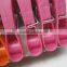 24 pc plastic anti slip cloth clips three colours/clothespin