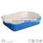 Ceramic Square Embossed blue bakeware