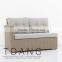Belvedere Right Hand Wicker Bench - Vietnam Poly Rattan - Outdoor Wicker Furniture