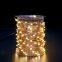 Pure white 3 wire low voltage safe for human being copper string light set remote control dimming flashing