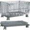 Warehouse folding steel storage cage/roller container