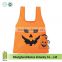 Wholesale Halloween theme folding shopping bags Customized pumpkin shape shoulder bags Fashion foldable tote bags
