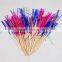 New Decorative Dessert Fruit Label Disposable Picks Art Toothpicks Wooden Wedding Fireworks toothpick Party Supplies