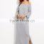latest design straight dress styles off shoulder women maxi dress long sleeve
