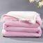 100% polyester printed solid and soft coral velvet fleece blanket