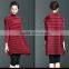 Spring models lady casual clothing stripped turtleneck crinkled dress