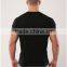 High Quality Performance Mens Sports Training T-Shirt Navy Blue 100% Cotton Tapered Fitness T Shirt Muscle Gym Fitted T-Shirt