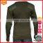 Military style crew neck wool commando sweater