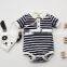 Polo Baby Shirt Designs Romper White With Black Stripe Clothing Baby Wear Clothes