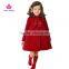 Hot Sale High Quality Boutique Europe Style Long Red Winter Coat for Kids LB20151113-4