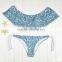 Polyester Bikini different size for choice & padded blue girls swimwear 59377