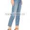 Top Design Custom Women Jeans 2016 Wholesale New Style Jeans Denim Ladies Slim Fit Denim Jean