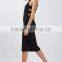 Women's Black Vest Midi Dress