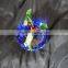 high quality quality crystal blue colour apple model for wedding gift