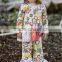 high quality printed double ruffle cotton remake child clothes