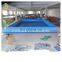 Pop blue and orange pvc material inflatable square swimming pool
