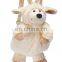 custom plush animal backpack for adults, plush sheep school bag with Korean Style