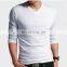 Good qaulity long sleeve plain men tshirt