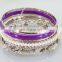 Wholesale purple and Silver coin imitation bracelet bangles-party wear bracelet-Indian fashion costume bracelet