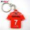 Wholesale Custom 3d Soft Pvc Rubber Mini T-shirt qr Code Cloth Keychain
