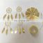2018 New Design Etched Metal Decoration Gold Revolving Brass Candle Holder