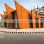 Exterior corten steel wall panel with required design
