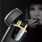 Gray All-metal Zinc Alloy Usb Rechargeable Electric Lighter